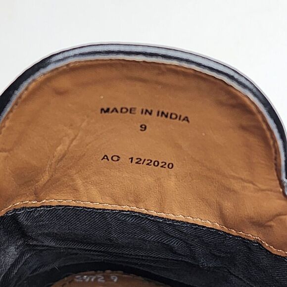 Walk London Terry Slip On Tassel Loafers Black Men's Size 9 - Picture 8 of 8